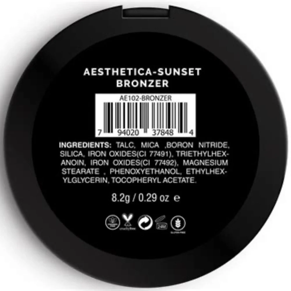 NWOB Aesthetica Sunset Bronzer Siky Powder Mirrored Compact